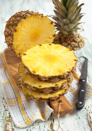 Fresh pineappleの写真素材
