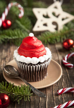 Christmas cupcakeの写真素材