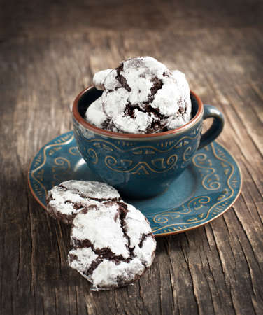 Chocolate Crinkles  Chocolate cookies in powdered sugar 