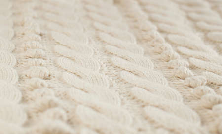 Knitted fabric texture, small depth of fieldの写真素材