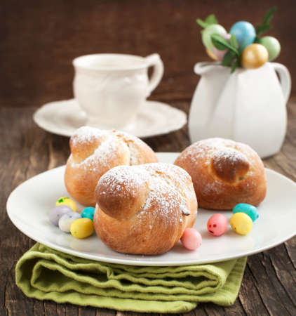 Traditional Easter bird bun 