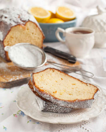 Lemon pound cakeの写真素材