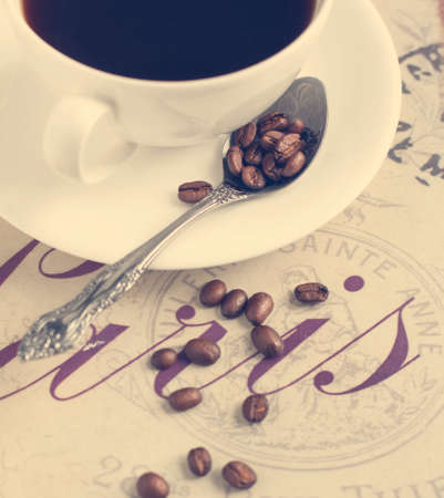Cup of coffee  Toned imageの写真素材