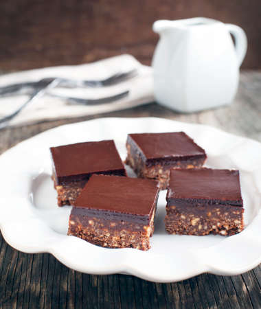 No-bake chocolate squaresの写真素材