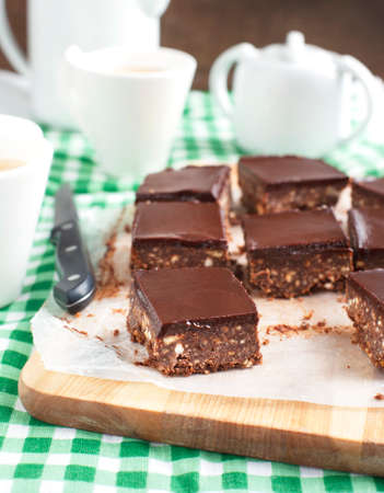 No-bake chocolate squaresの写真素材