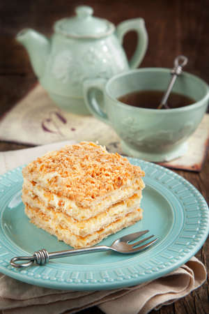 Cake Napoleonの写真素材