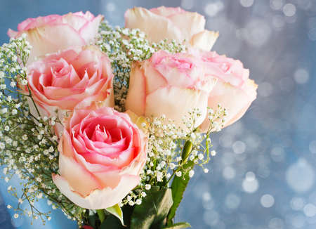 Bouquet of pink roses  の写真素材