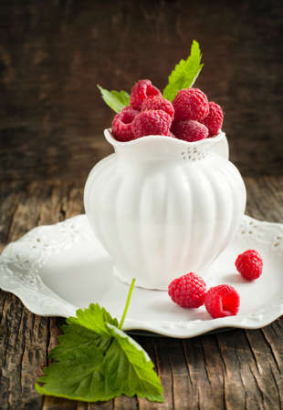 Fresh raspberry and strawberryの写真素材