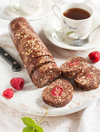 Chocolate salamiの写真素材