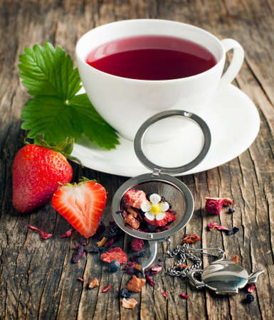 Strawberry Balsamico Herbal Teaの写真素材