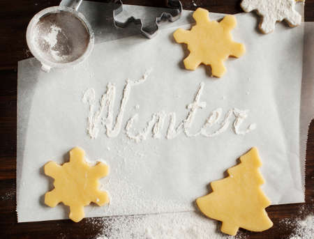 Baking Christmas cookies. の写真素材
