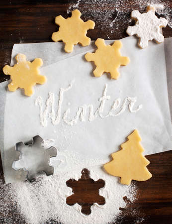 Baking Christmas cookies. の写真素材