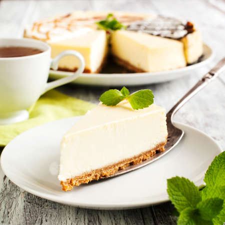 Piece of Classic New York Cheesecakeの写真素材