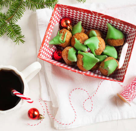 Almond Christmas cookiesの写真素材