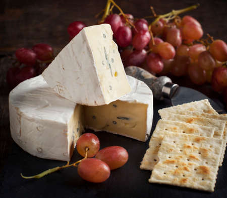 Cheese and grape.の写真素材