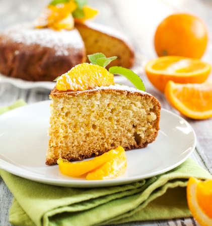 Orange yogurt cakeの写真素材