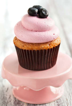Blueberry cupcakeの写真素材