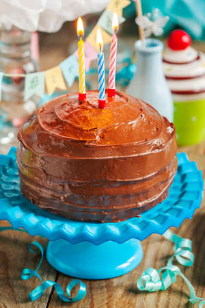 Birthday Chocolate Cakeの写真素材