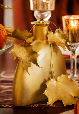 Thanksgiving table setting. Table decorationの写真素材