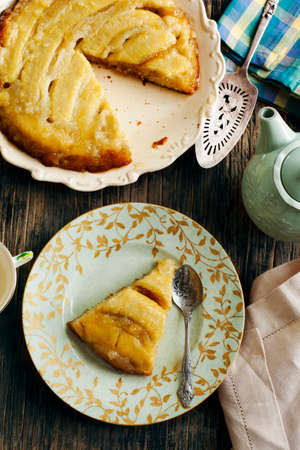Banana upside-down cakeの写真素材