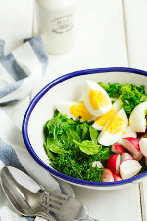 Spring vegetables saladの写真素材