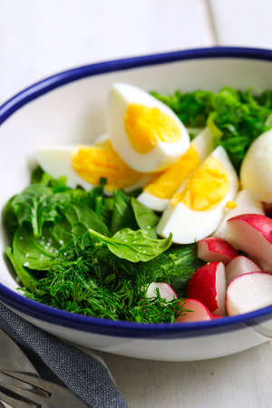 Spring vegetables saladの写真素材
