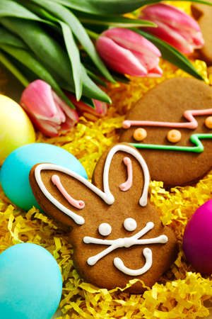 Easter gingerbread cookiesの写真素材