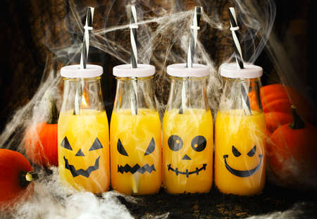 Orange coctail for fall and halloween partiesの写真素材
