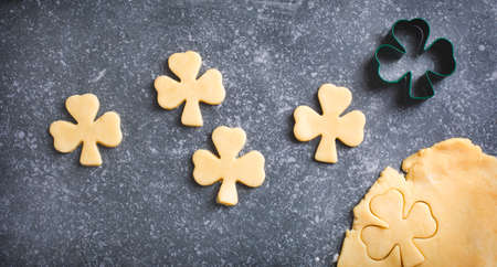 Baking St. Patrick's Day cookies.の写真素材