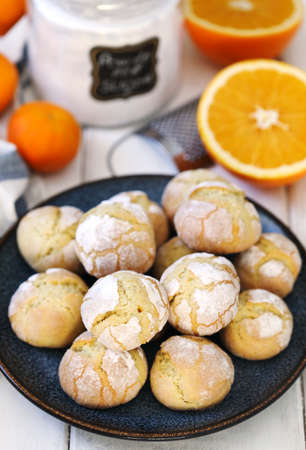 Orange cookiesの写真素材