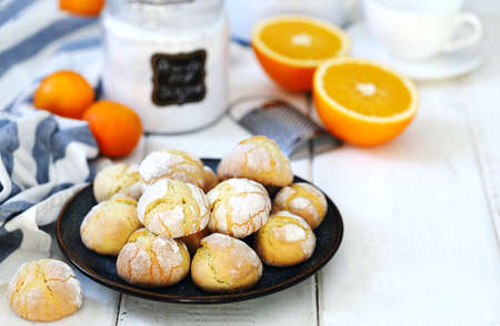 Orange cookiesの写真素材
