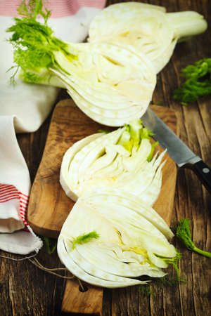 Fresh fennel bulbの写真素材