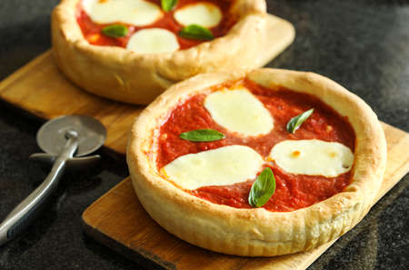 Chicago deep dish pizzaの写真素材