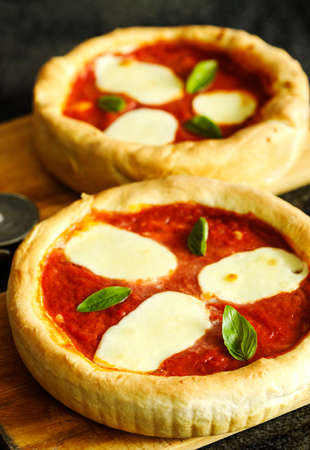 Chicago deep dish pizzaの写真素材