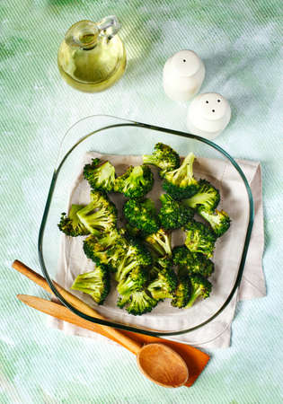 Baked broccoliの写真素材