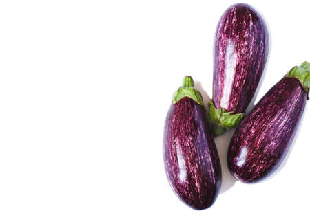Eggplants isolated on white background.の写真素材