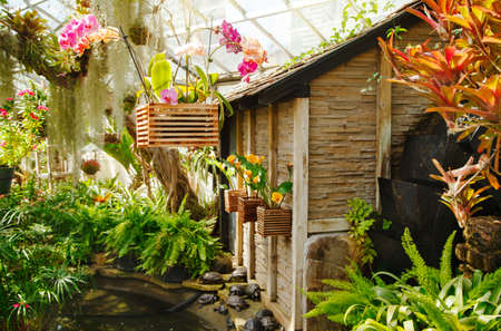 TORONTO, CANADA - 5 MAY 2019: Gardens and the Palm House at the Allan Gardens, Toronto, Canadaのeditorial素材