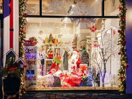 Christmas shop windowの写真素材