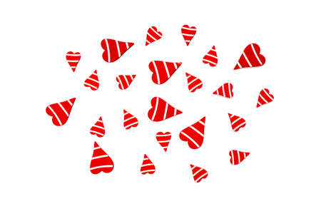 Red hearts isolated on white background. Valentines day conceptの写真素材