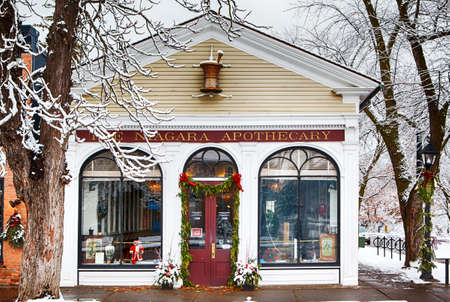 NIAGARA ON THE LAKE,CANADA - DECEMBER 2, 2019: - The Niagara Apothecary is one of the oldest pharmacies in Canada. Niagara on the Lake, Ontario, Canadaのeditorial素材