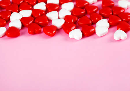 Sweet heart candy. Valentine's Day concept. Copy space