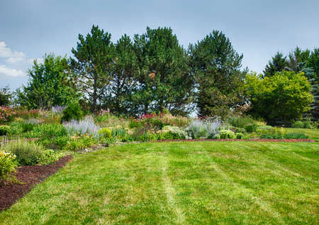 Colorful summer garden. Ontario, Canadaの写真素材