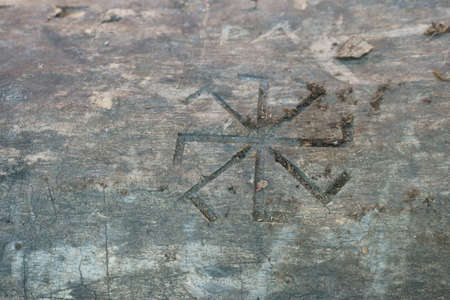 Kolovrat, the sign sun on a treeの写真素材