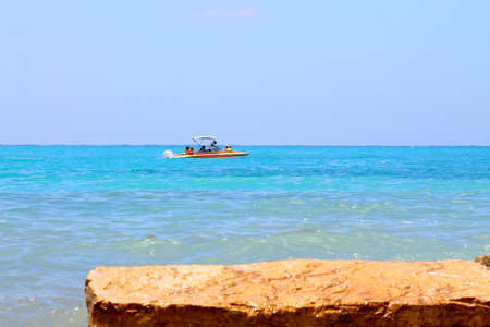 boat in the seaの写真素材