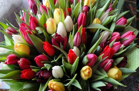 very  beautiful bouquet of flowersの写真素材