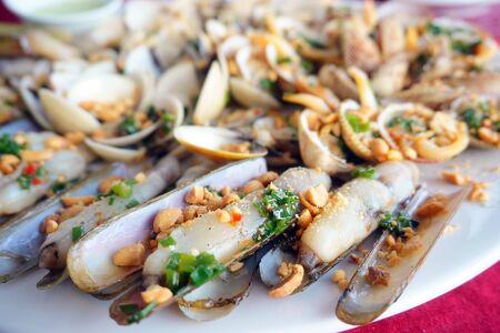delicious and healthy seafoodの写真素材
