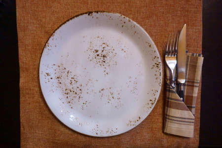 Beautiful tableware in the restaurant on the table