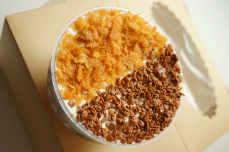 Delicious and healthy dessert, sweets, food, cup, fruit