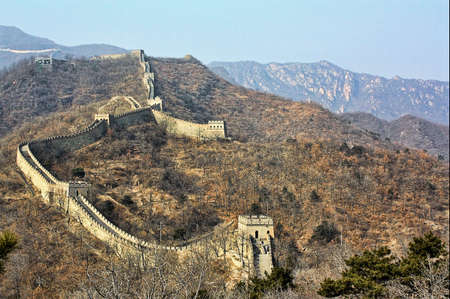 The Impressive Great Wall of Chinaの写真素材