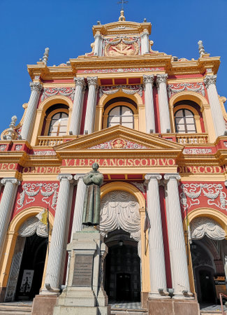 Facade of the Church of St. Francis of Assisi in Zagreb, Croatiaの写真素材